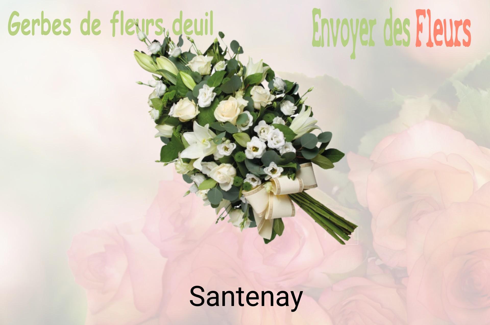 Gerbe de fleurs de deuil livrée à Santenay